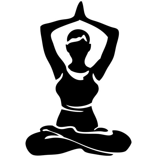 Aufkleber: Asana yoga