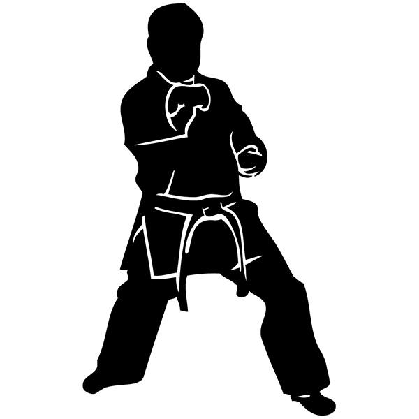 Aufkleber: Karate-K&auml;mpfer