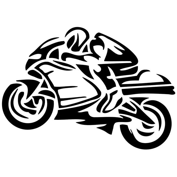 Aufkleber: Motorradfahren