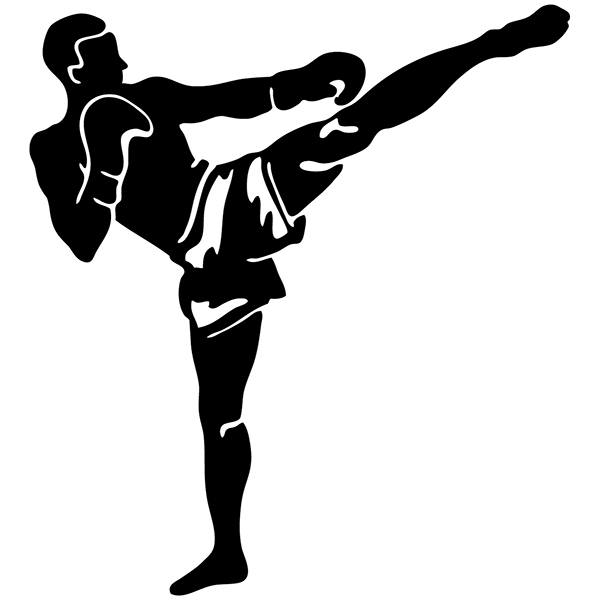 Aufkleber: Kick Boxing Vorne