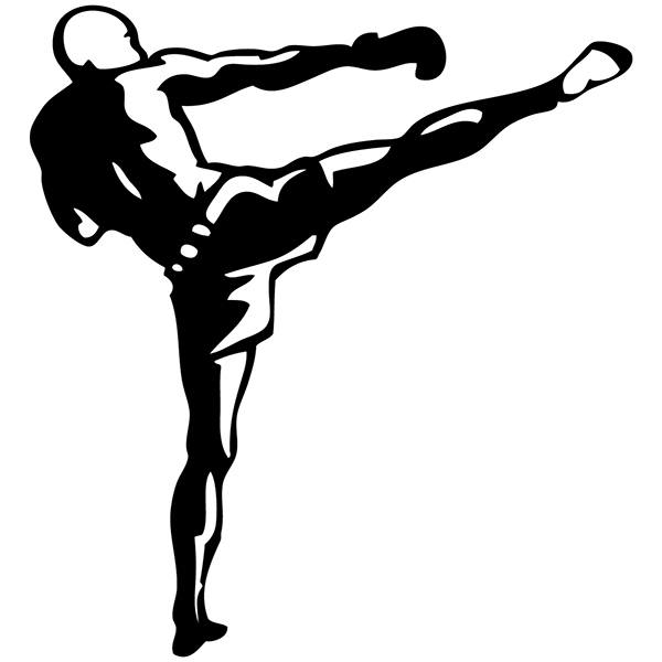 Aufkleber: Kick Boxing Rücken