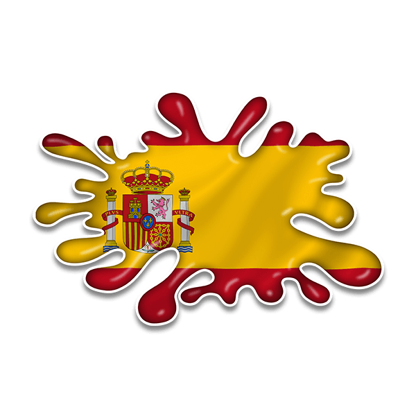 Aufkleber: Splash Spanische Flagge