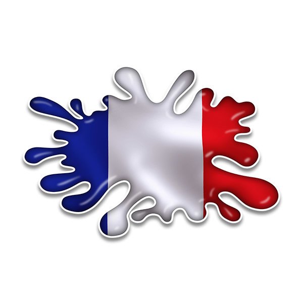 Aufkleber: Splash Frankreich Flagge