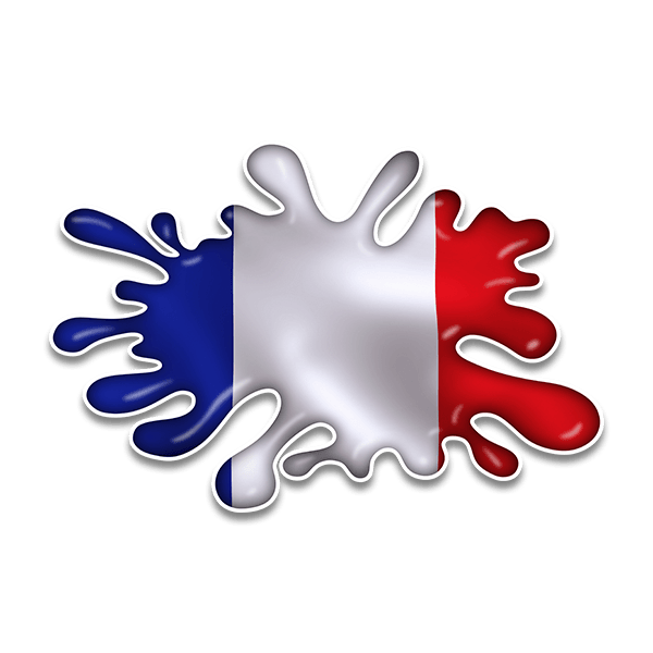 Aufkleber: Splash Frankreich Flagge