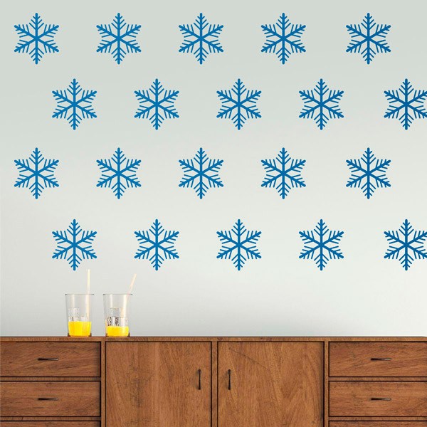 Wandtattoos: Set 12X Schneeflocken