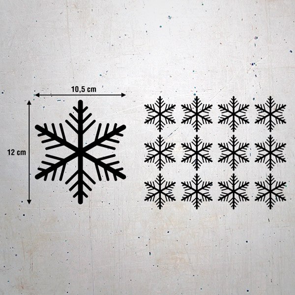 Wandtattoos: Set 12X Schneeflocken