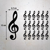 Wandtattoos: Set 18X Violinschlüssel 3
