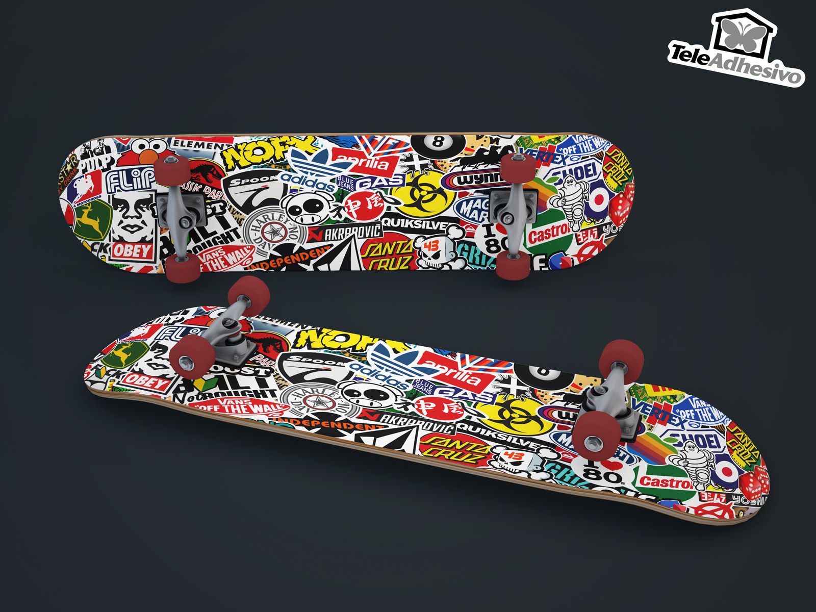 Aufkleber Sticker Bomb Skate