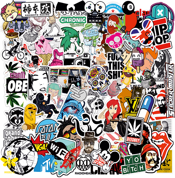 Aufkleber: Sticker Bomb