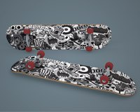 Aufkleber: Stickerbomb schwarzweiß 6