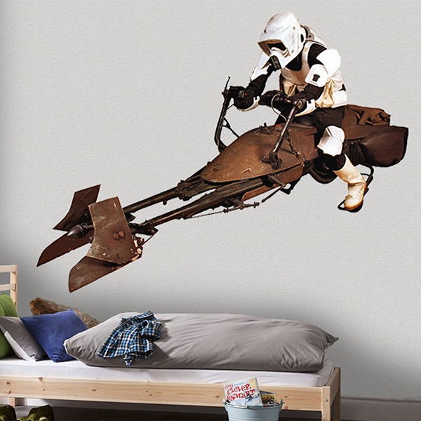 Wandtattoos: Scout Trooper auf Speeder bike