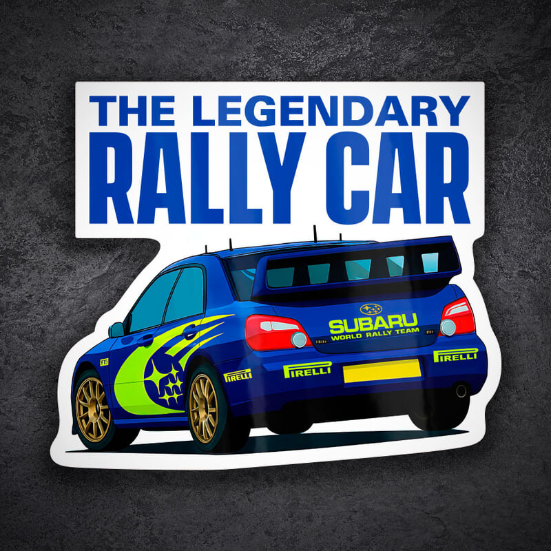 Aufkleber: Legend&auml;re Rallye-Auto Subaru WRC