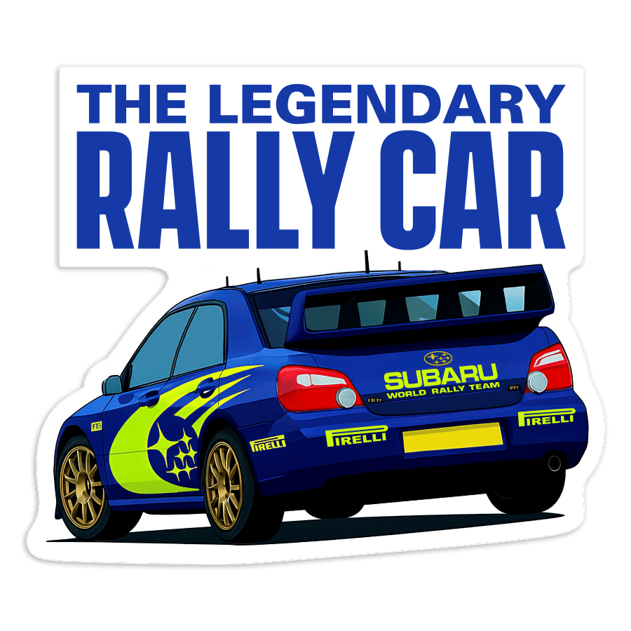 Aufkleber: Legend&auml;re Rallye-Auto Subaru WRC