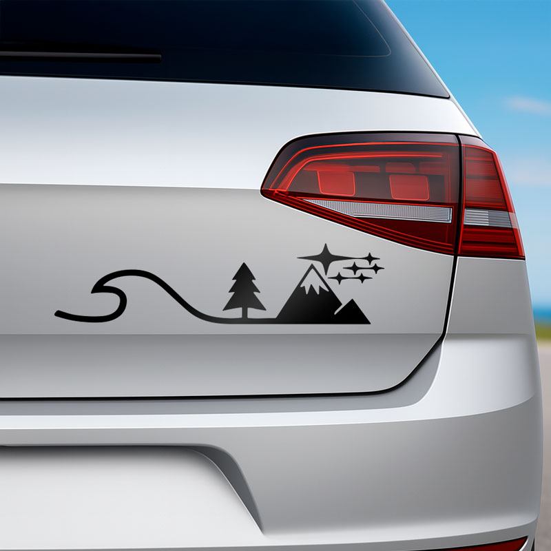 Aufkleber: Meer und Berg Sterne Subaru