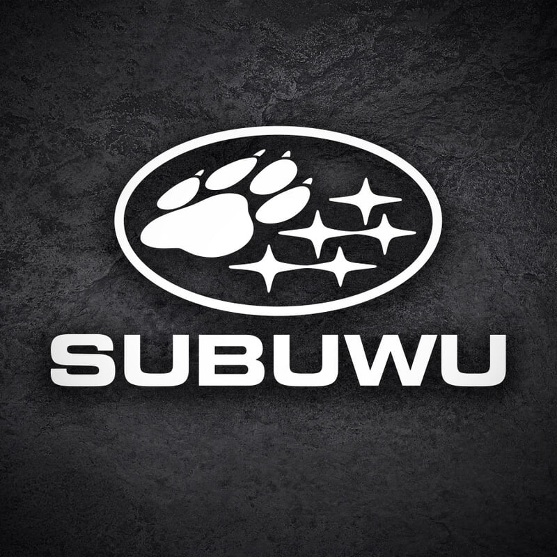 Aufkleber: Subuwu Pfoten Subaru