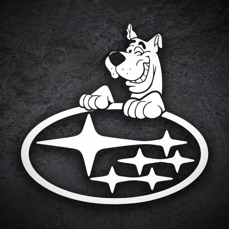 Aufkleber: Scooby Doo Subaru Rallye Fan Art