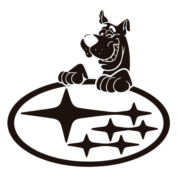 Aufkleber: Scooby Doo Subaru Rallye Fan Art