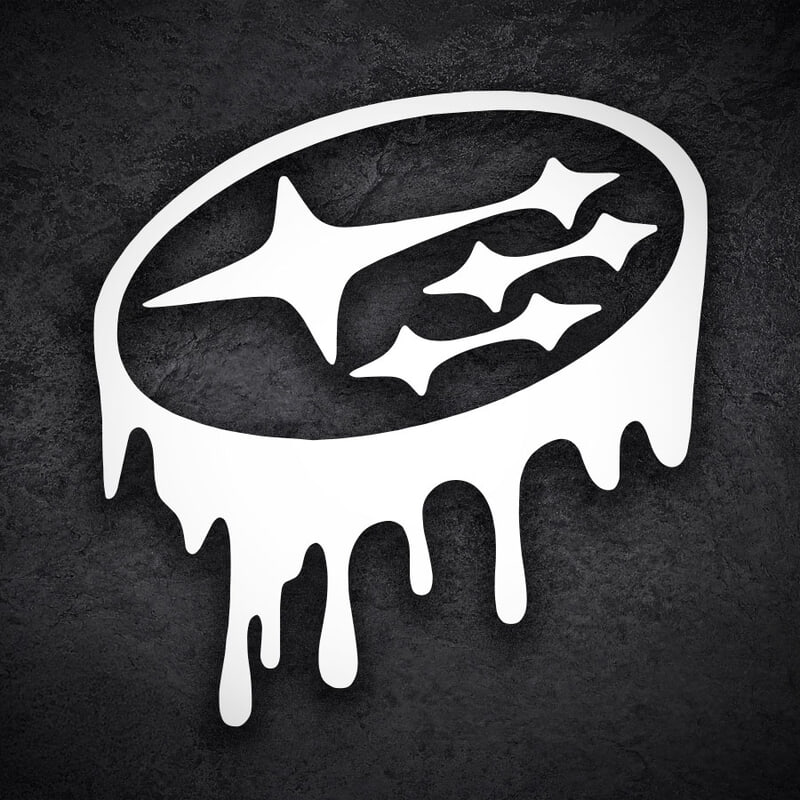 Aufkleber: Subaru Logo im Drip-Stil
