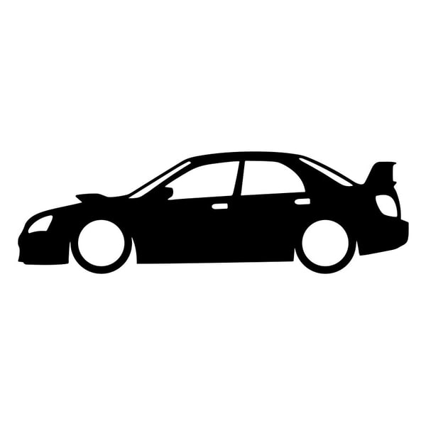 Aufkleber: Silhouette Subaru Impreza WRX STI