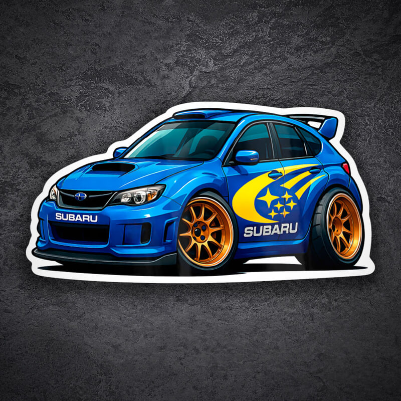 Aufkleber: Subaru WRX STI Schrägheck Rallye