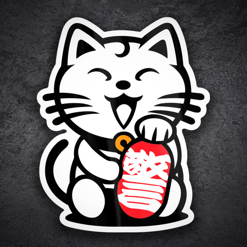 Aufkleber: Glückskatze Maneki-neko