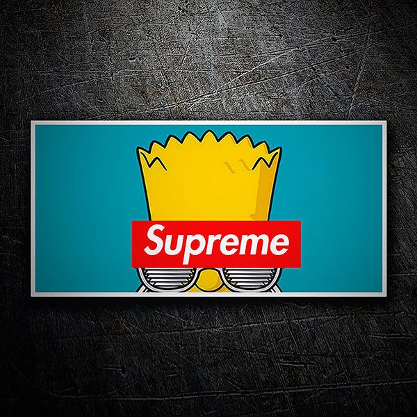 Aufkleber: Supreme Bart Simpson