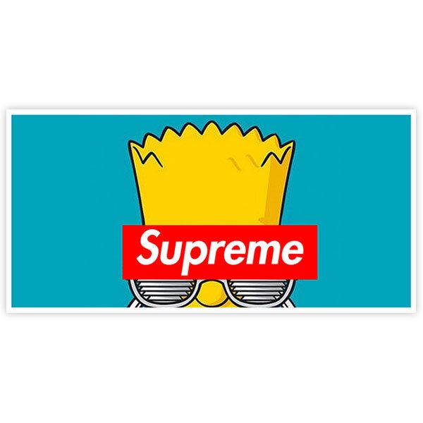 Aufkleber: Supreme Bart Simpson