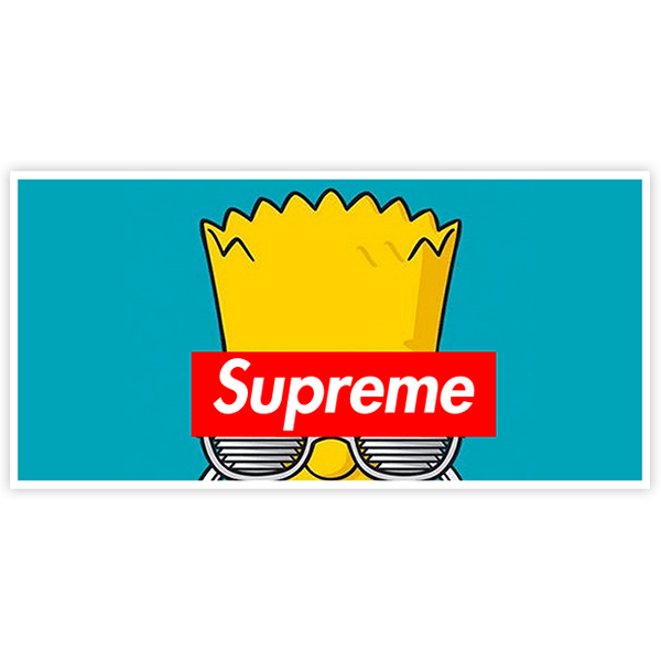 Aufkleber: Supreme Bart Simpson