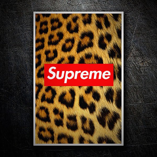 Aufkleber: Supreme leopardo