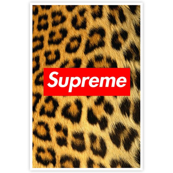 Aufkleber: Supreme leopardo