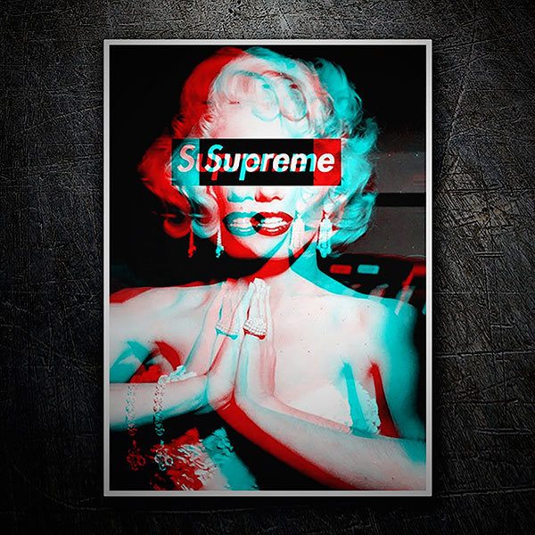 Aufkleber: Supreme Marilyn 3D