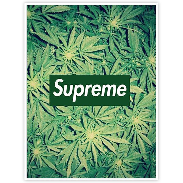 Aufkleber: Supreme marihuana