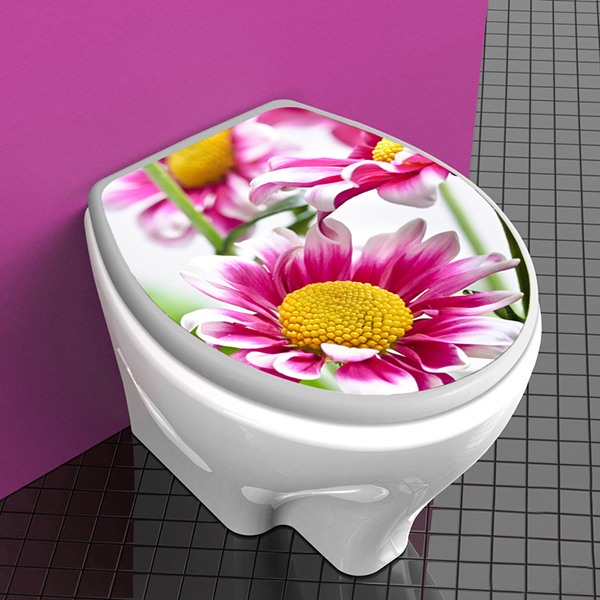 Wandtattoos: top wc Rosa Blumen