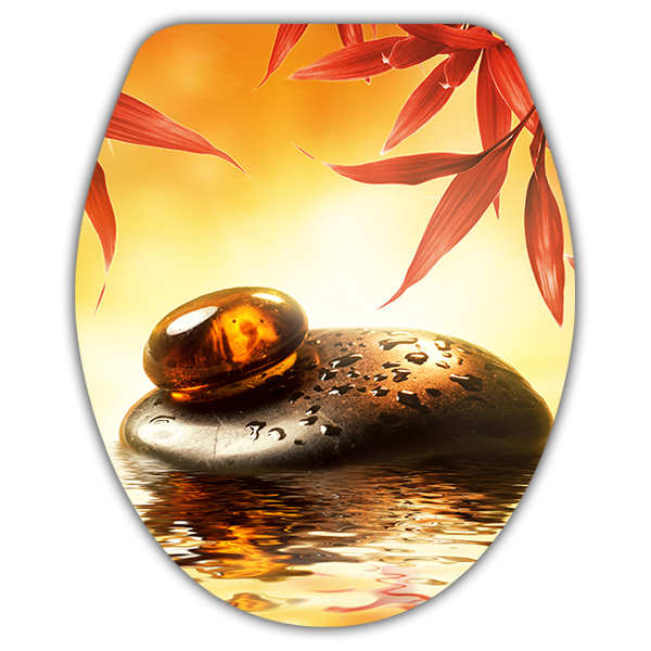 Wandtattoos: Top wc Sonnenuntergang Zen Stone