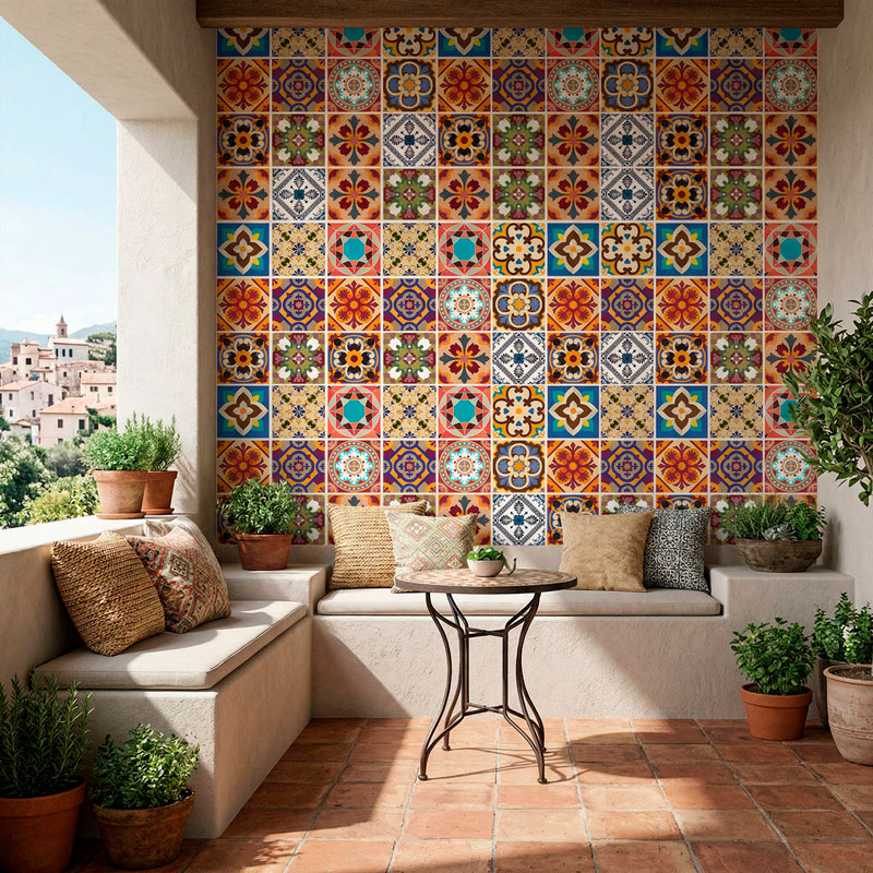 Kit 48 Fliesenaufkleber Talavera 6
