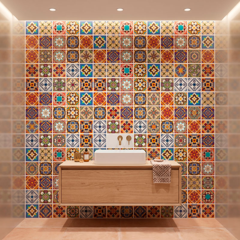 Kit 48 Fliesenaufkleber Talavera 7