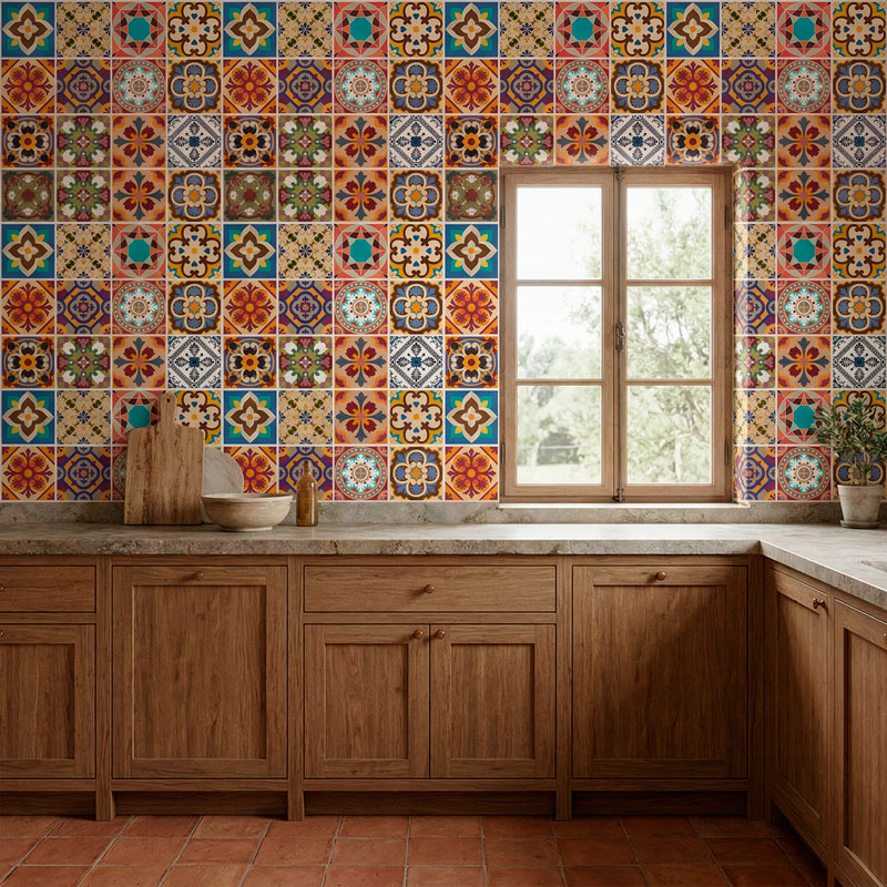 Kit 48 Fliesenaufkleber Talavera 8