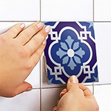 Wandtattoos: Kit 48 Fliesenaufkleber Blau 5