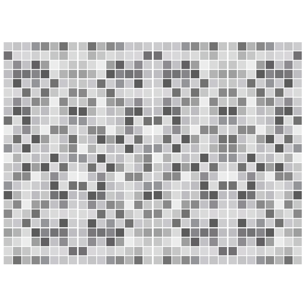Wandtattoos: Kit 48 Fliesenaufkleber graue Mosaik