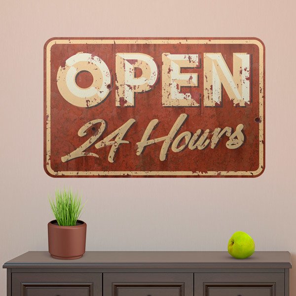 Wandtattoos: Open 24 Hours
