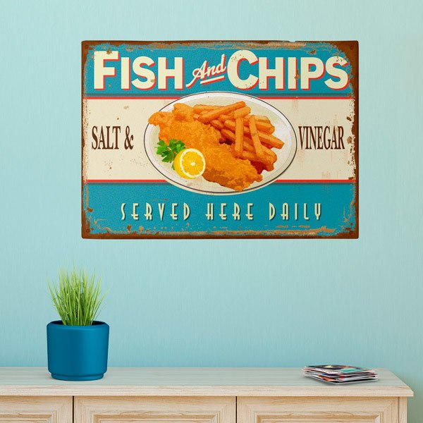 Wandtattoos: Fish and Chips