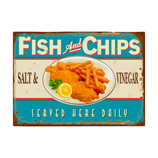Wandtattoos: Fish and Chips