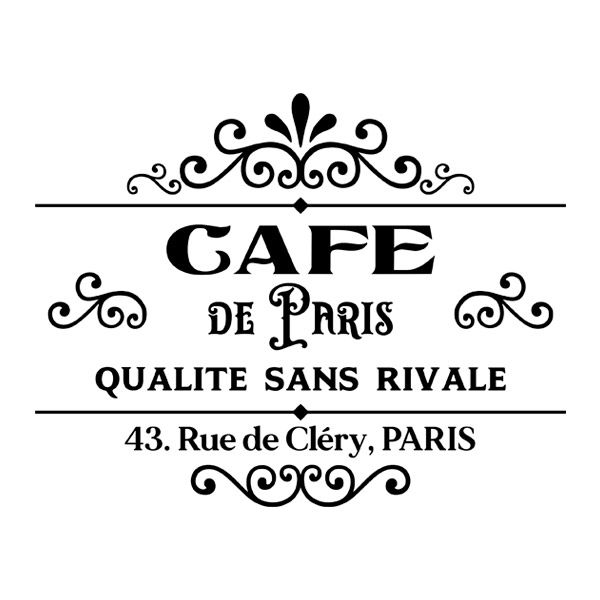 Wandtattoos: Café de Paris, 43 Rue de Cléry