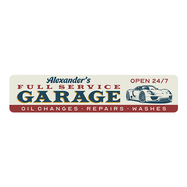Wandtattoos: Garage Full Service Maßgeschneidert