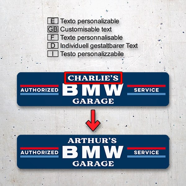 Wandtattoos: BMW Garage Maßgeschneidert