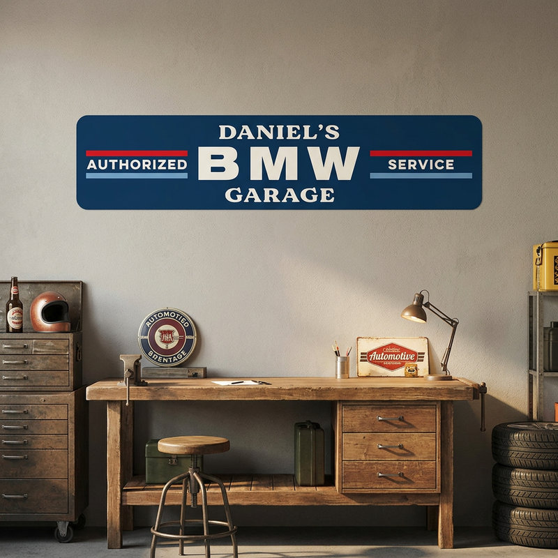 Wandtattoos: BMW Garage Ma&szlig;geschneidert
