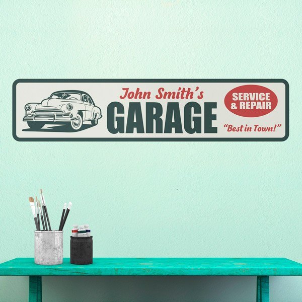 Wandtattoos: Garage Service & Repair Maßgeschneidert