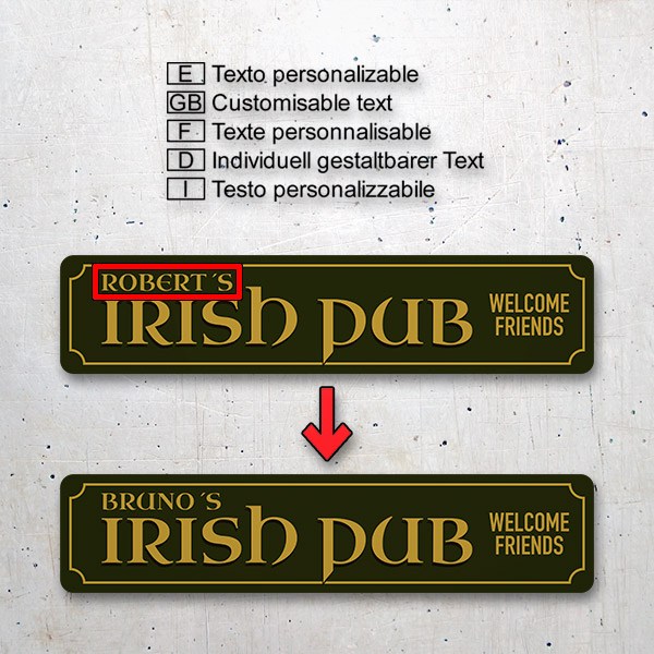 Wandtattoos: Irish Pub Welcome Friends