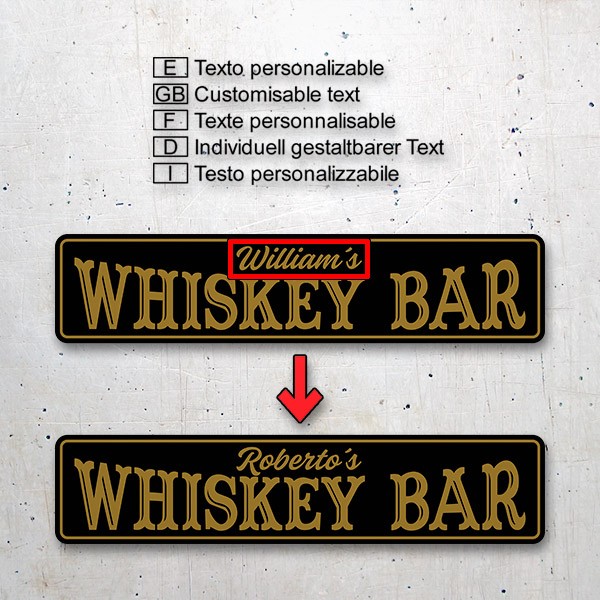 Wandtattoos: Whiskey Bar