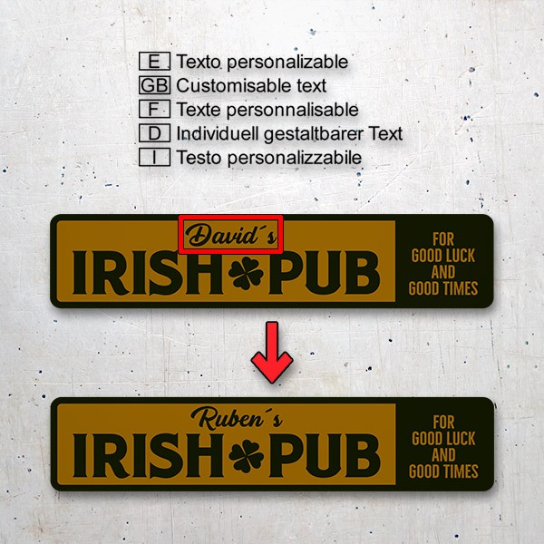 Wandtattoos: Irish Pub Good Luck and Good Times